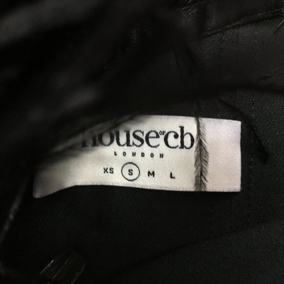 HOUSE OF CB Black Feather Inserts Sleeveless Dress - Picture 2 of 10